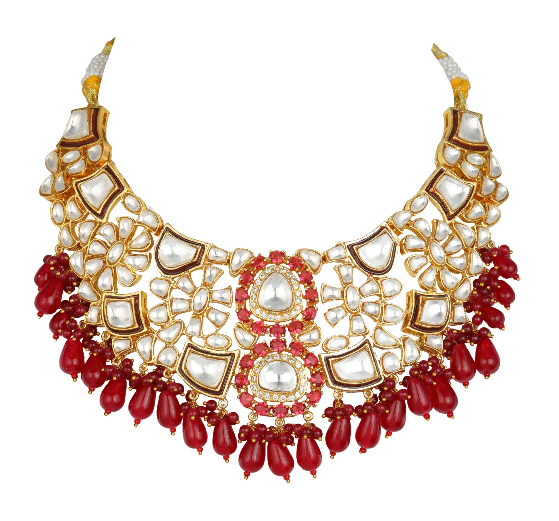 Beautiful Nayaab Polki Heavy Bridal Set - Chaandi Rivaaz