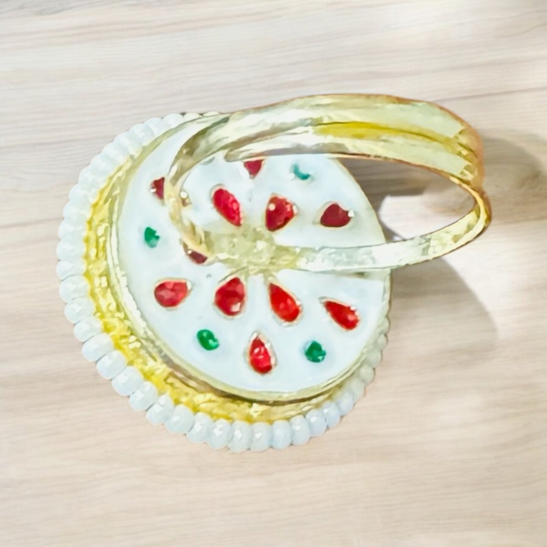 Elle's Pearl Designer Kundan Ring - Chaandi Rivaaz