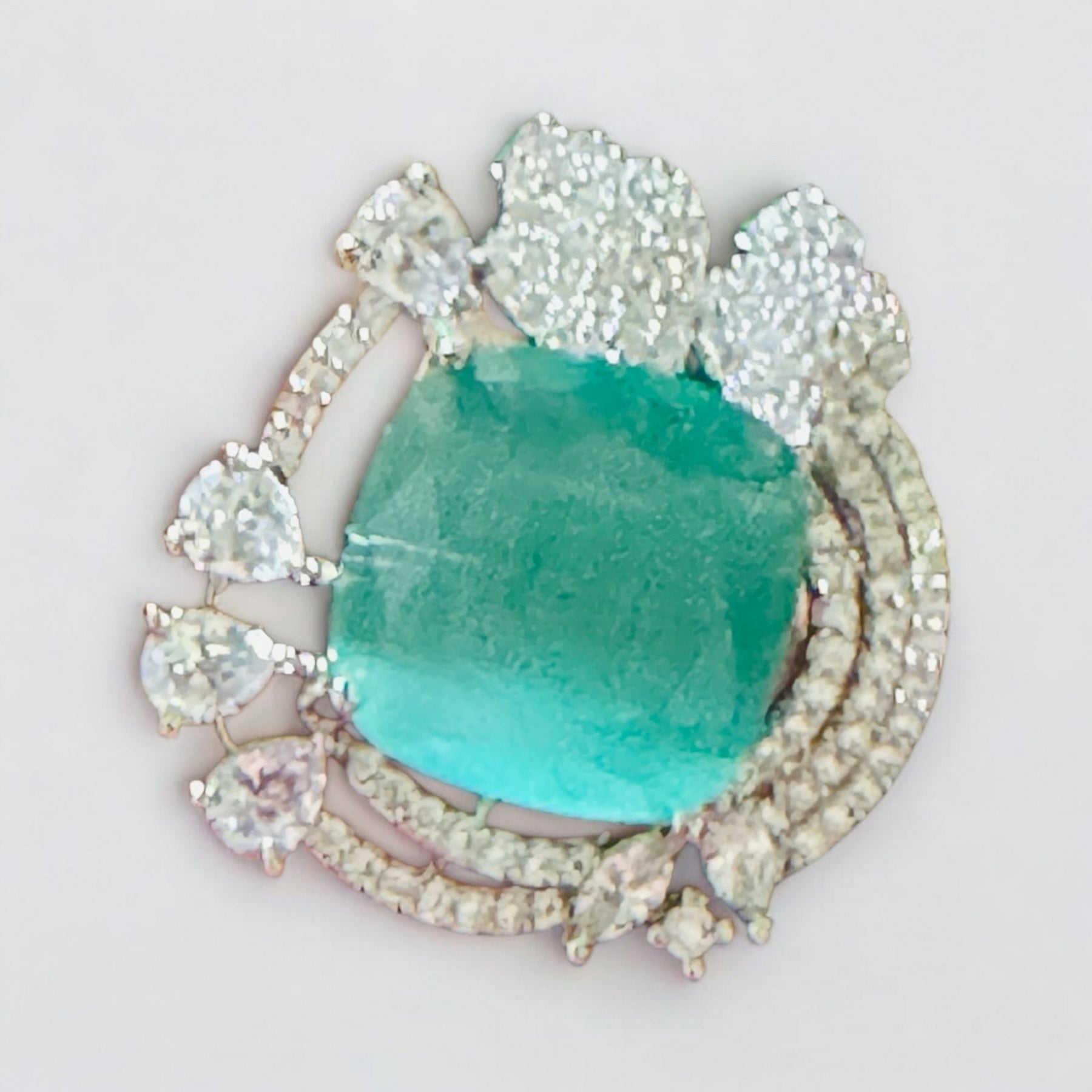 Beautiful Turquoise Diamond Cocktail Ring - Chaandi Rivaaz