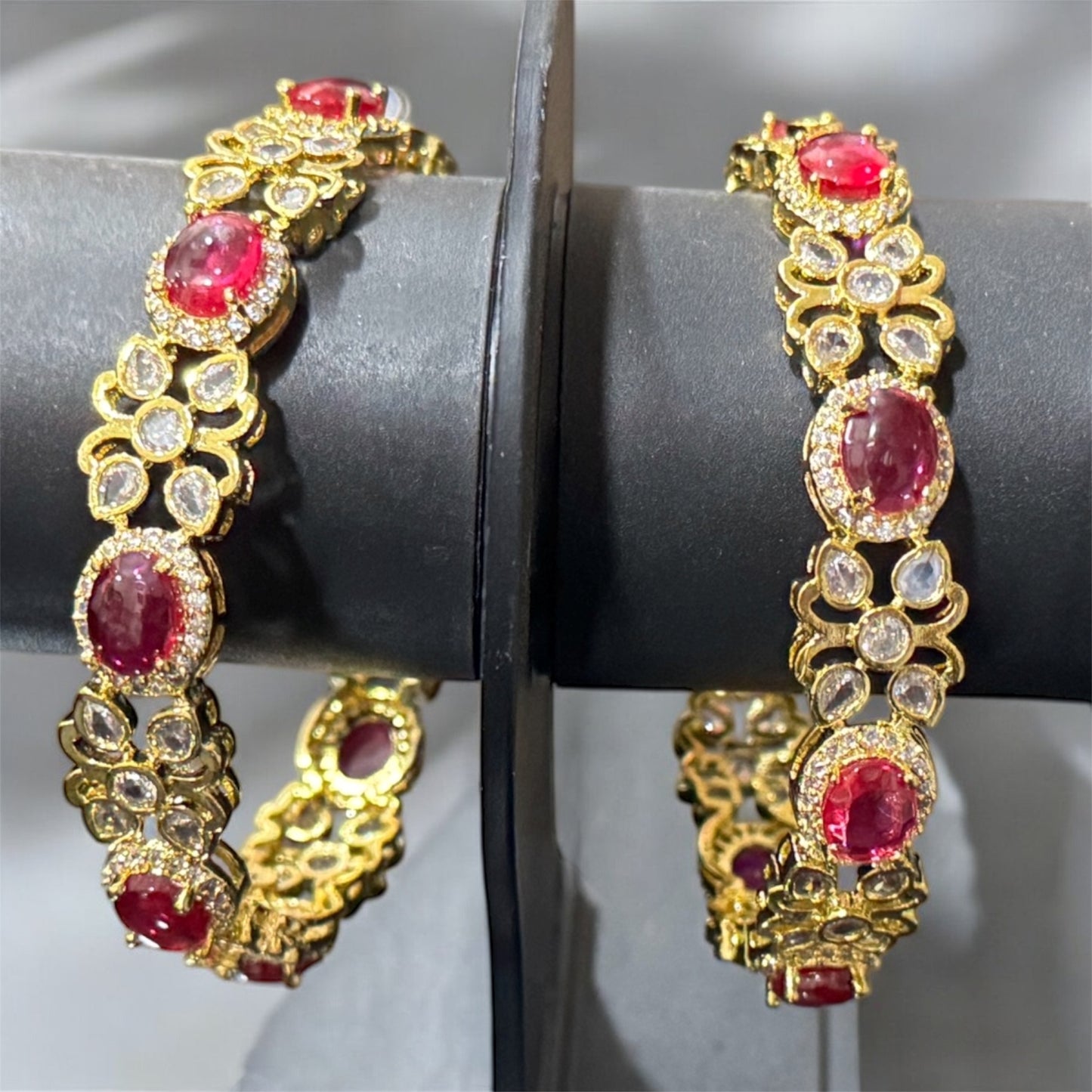 Beautiful Diamond Floral Designer Bangles