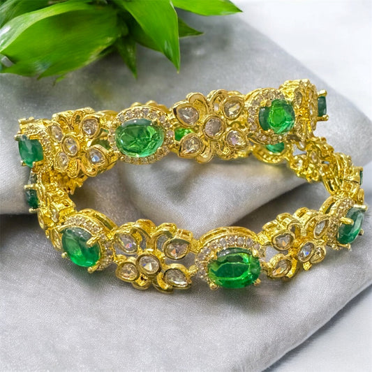 Beautiful Diamond Floral Designer Bangles