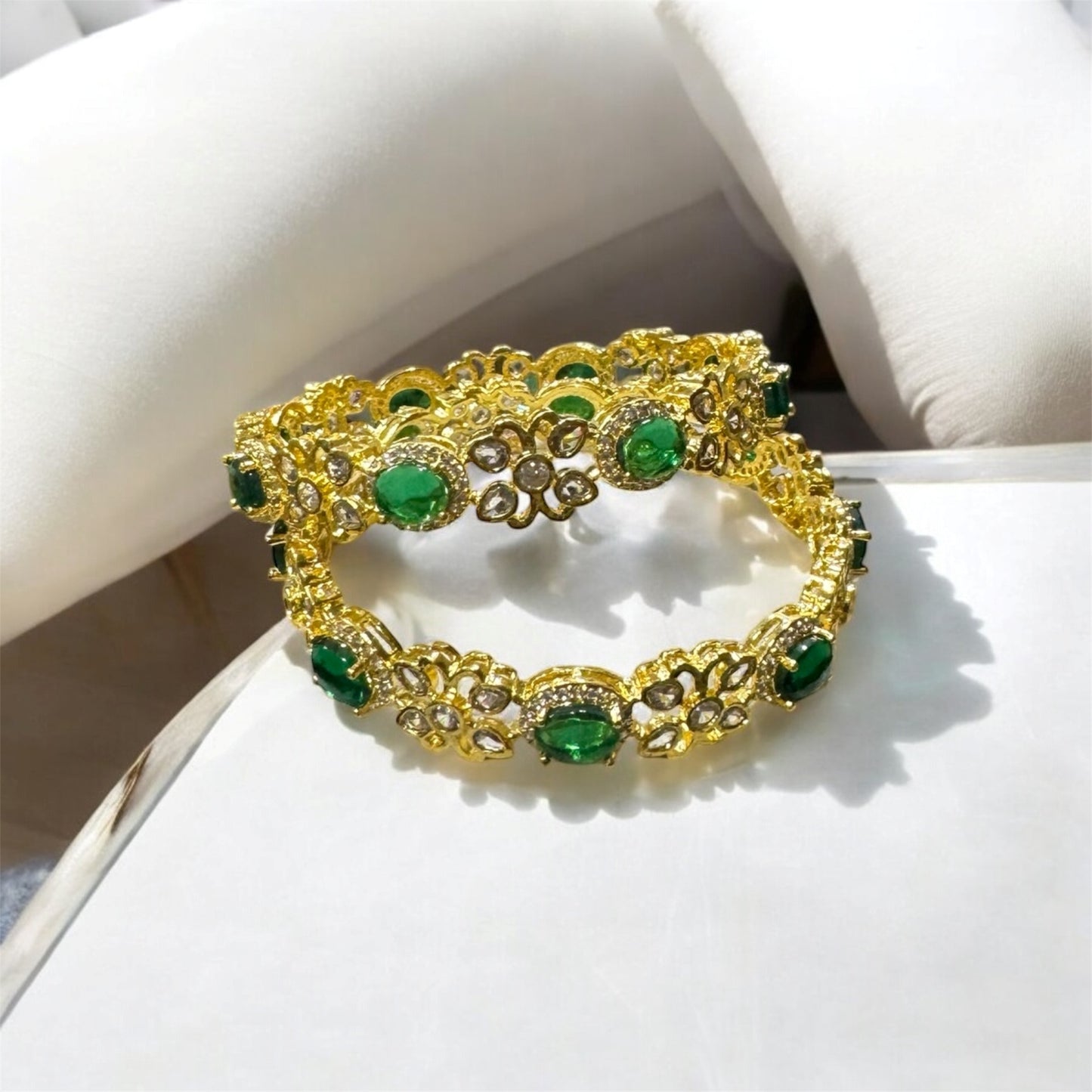 Beautiful Diamond Floral Designer Bangles