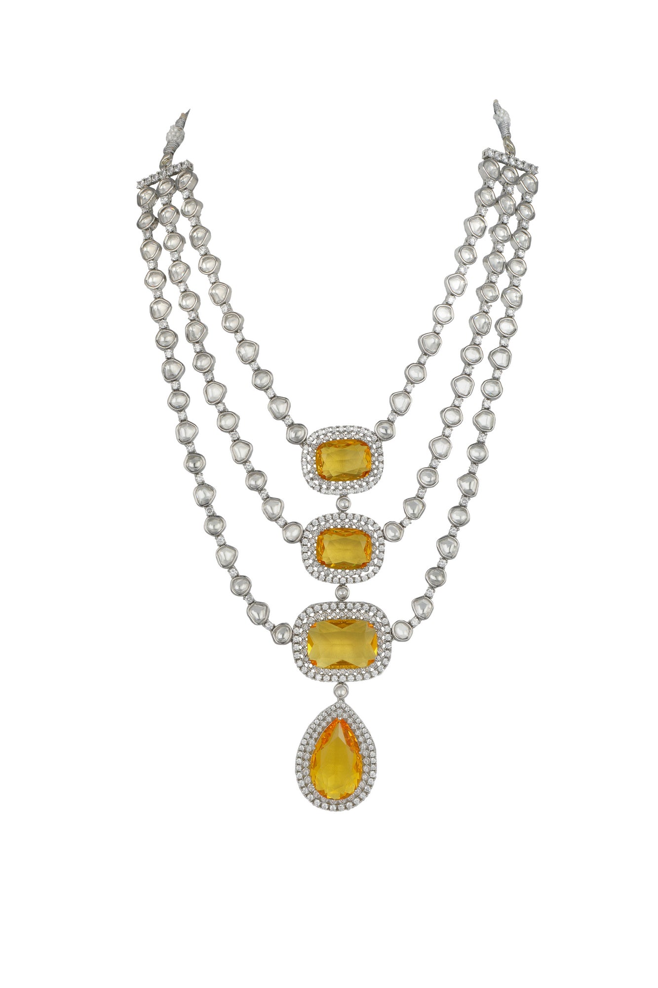 Beautiful Layered Designer Necklace set - Chaandi Rivaaz