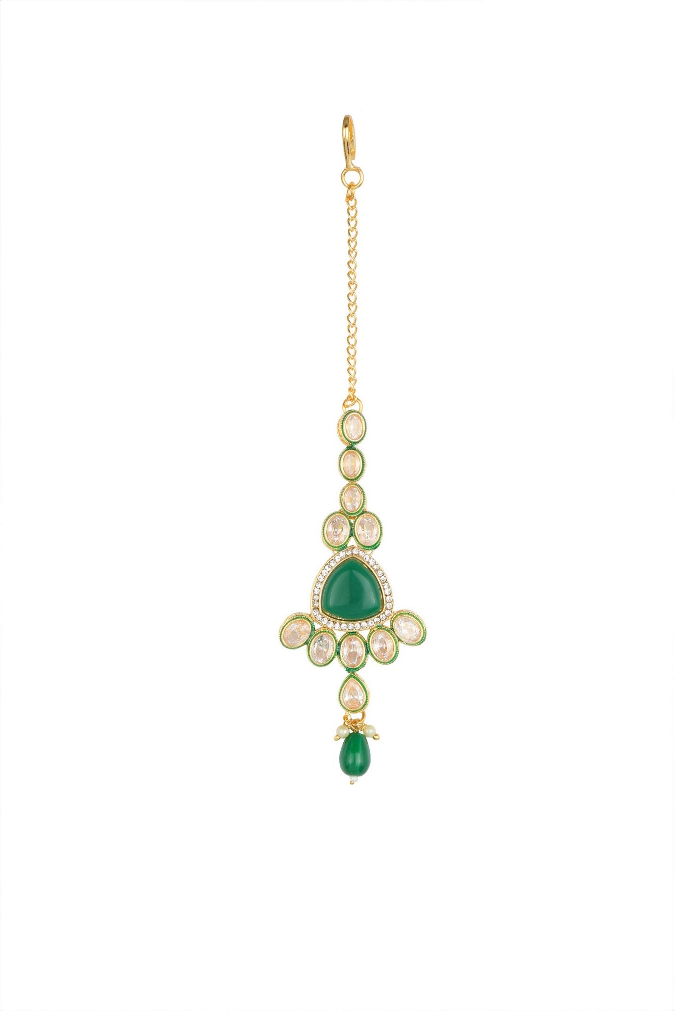 Meeran Kundan coloured stone long Designer set - Chaandi Rivaaz