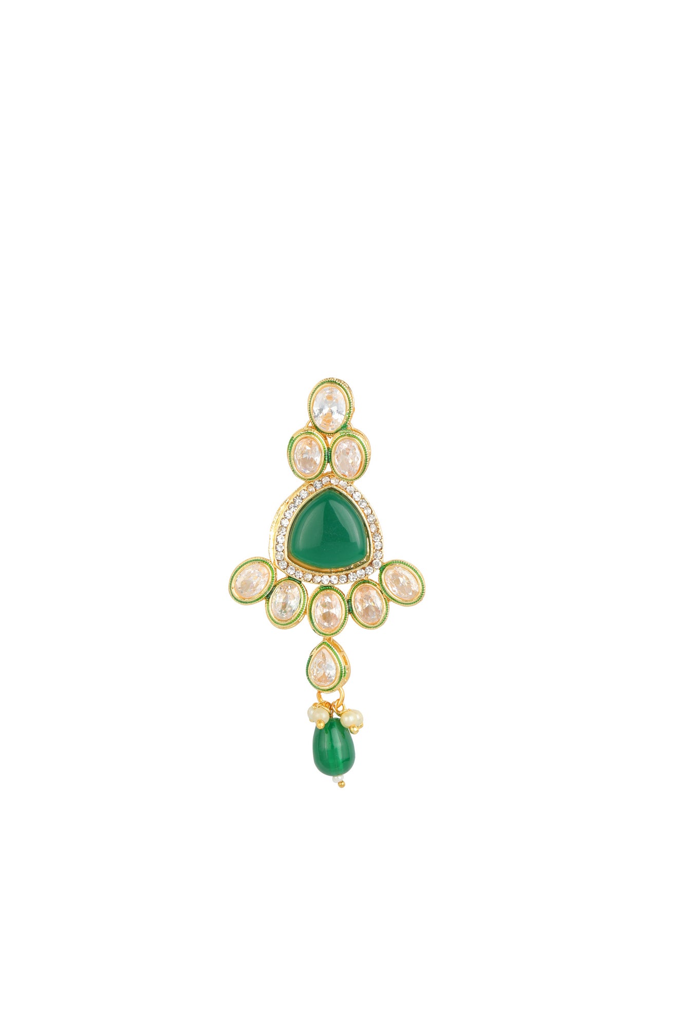 Meeran Kundan coloured stone long Designer set - Chaandi Rivaaz