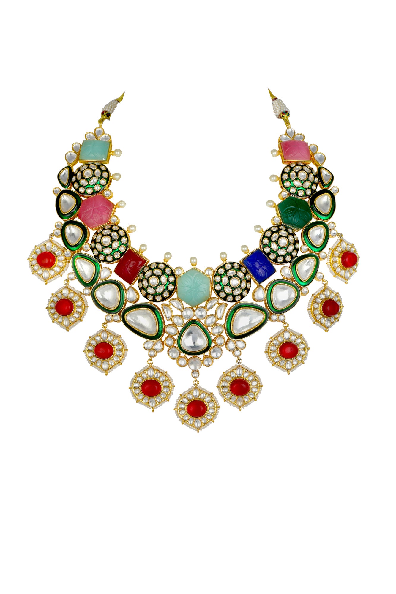 Chaandirivaaz ‘s Signature Kundan Necklace Set - Chaandi Rivaaz