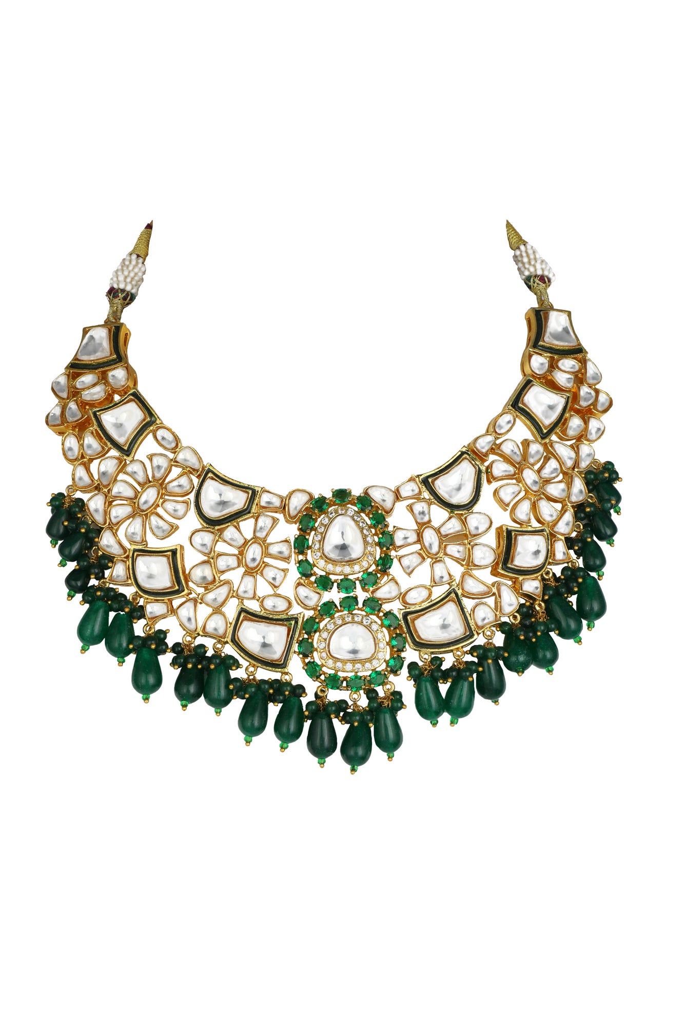 Beautiful Nayaab Polki Heavy Bridal Set - Chaandi Rivaaz