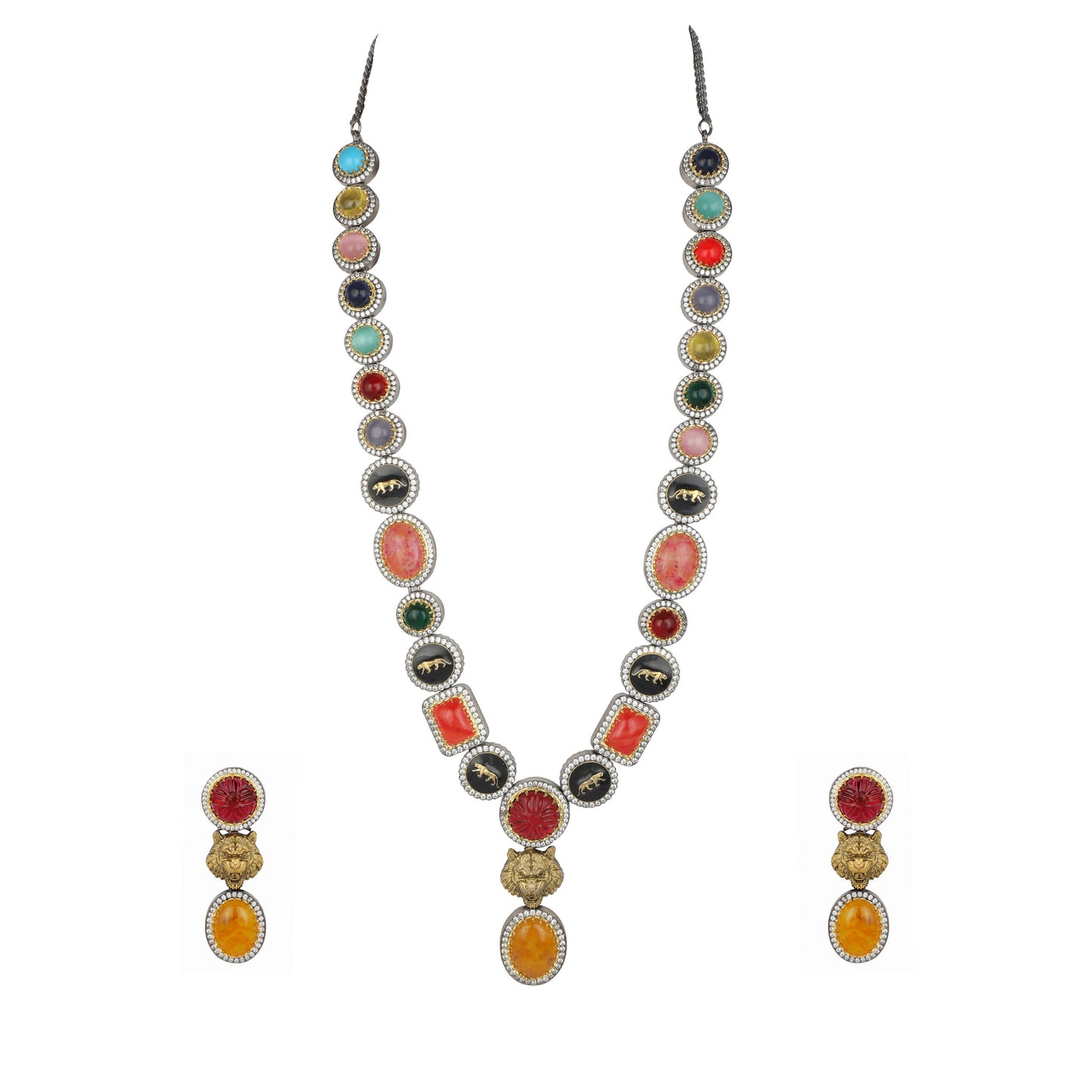 Nayaab Sabyasachi Designer Necklace set - Chaandi Rivaaz