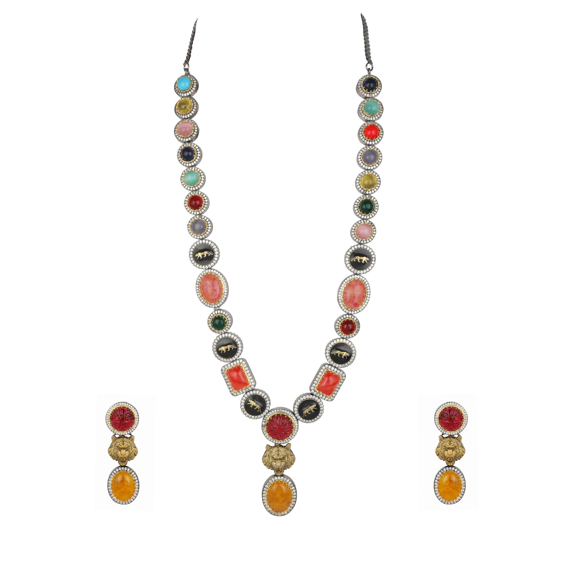 Nayaab Sabyasachi Designer Necklace set - Chaandi Rivaaz
