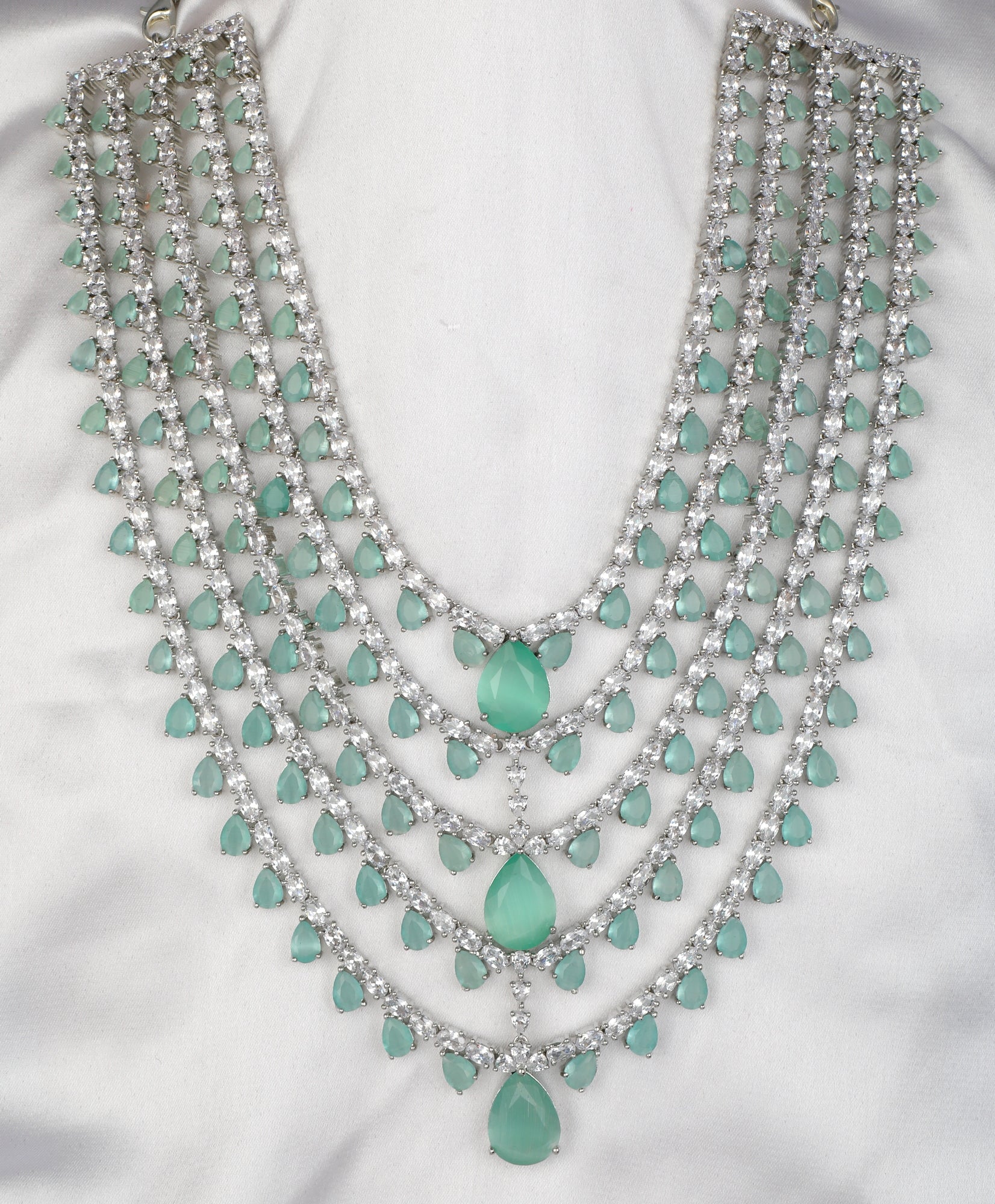 Beautiful Five Layered Designer Necklace set - Chaandi Rivaaz