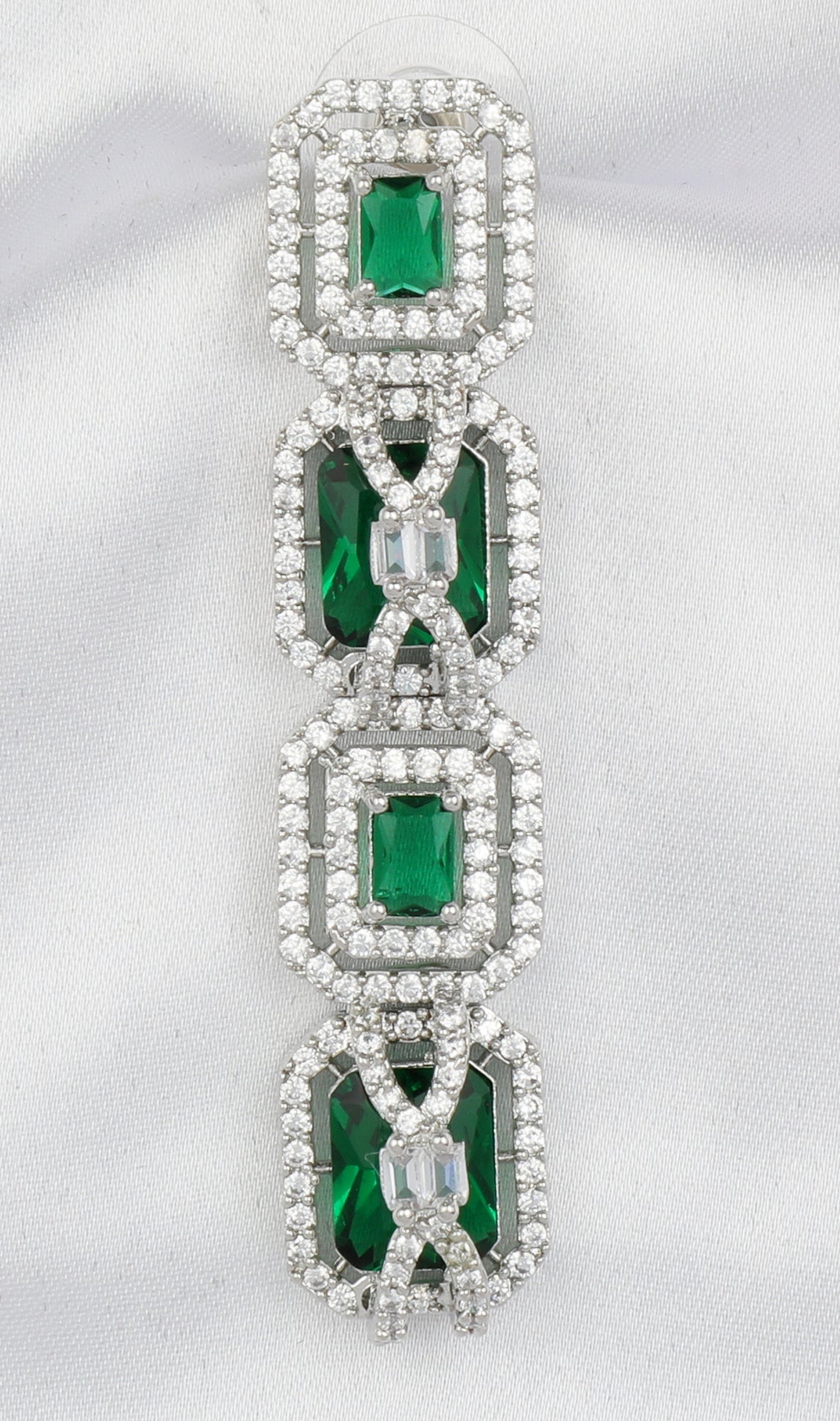 Daisy CZ Triple Layered Designer Necklace set - Chaandi Rivaaz