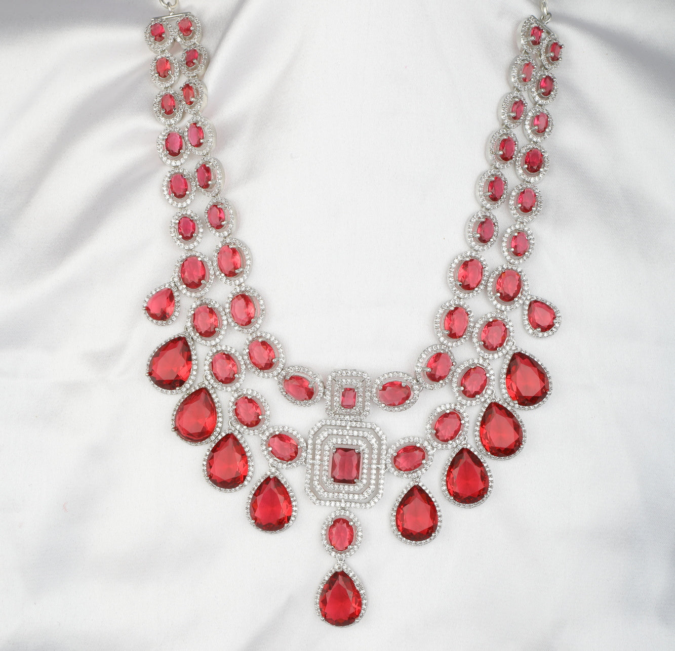 Meghna's Double Layered Designer Necklace set - Chaandi Rivaaz