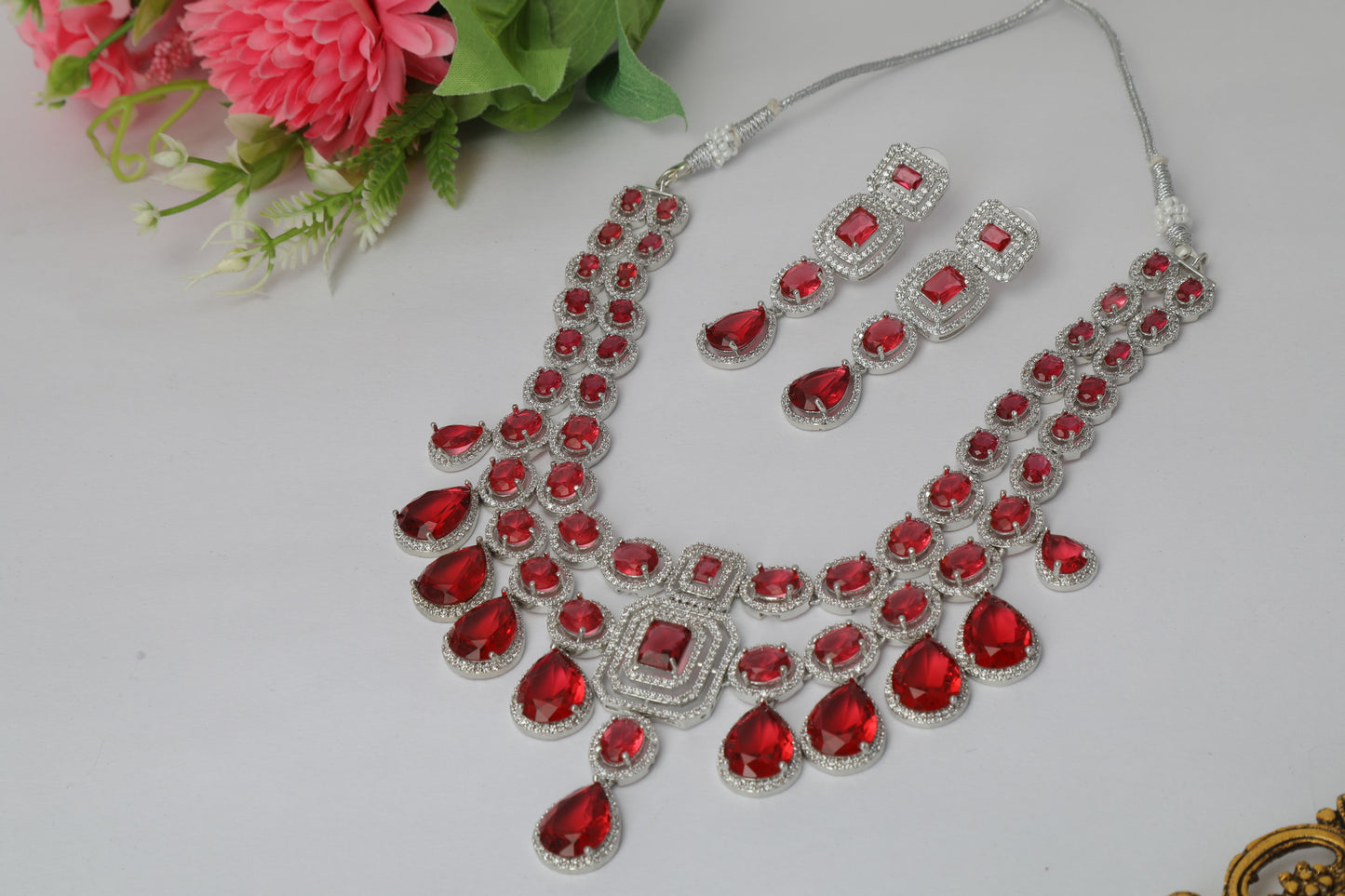 Meghna's Double Layered Designer Necklace set - Chaandi Rivaaz