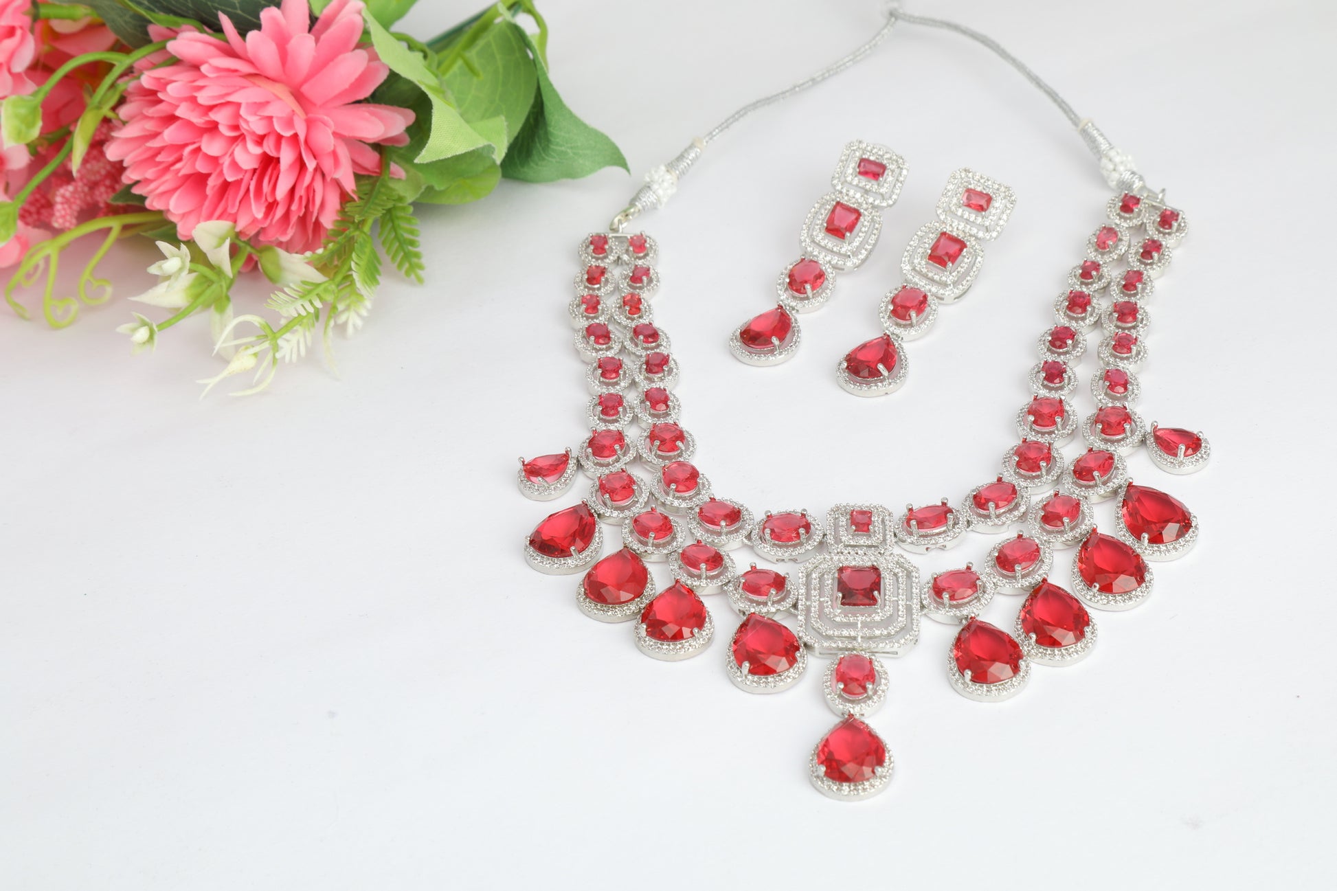 Meghna's Double Layered Designer Necklace set - Chaandi Rivaaz