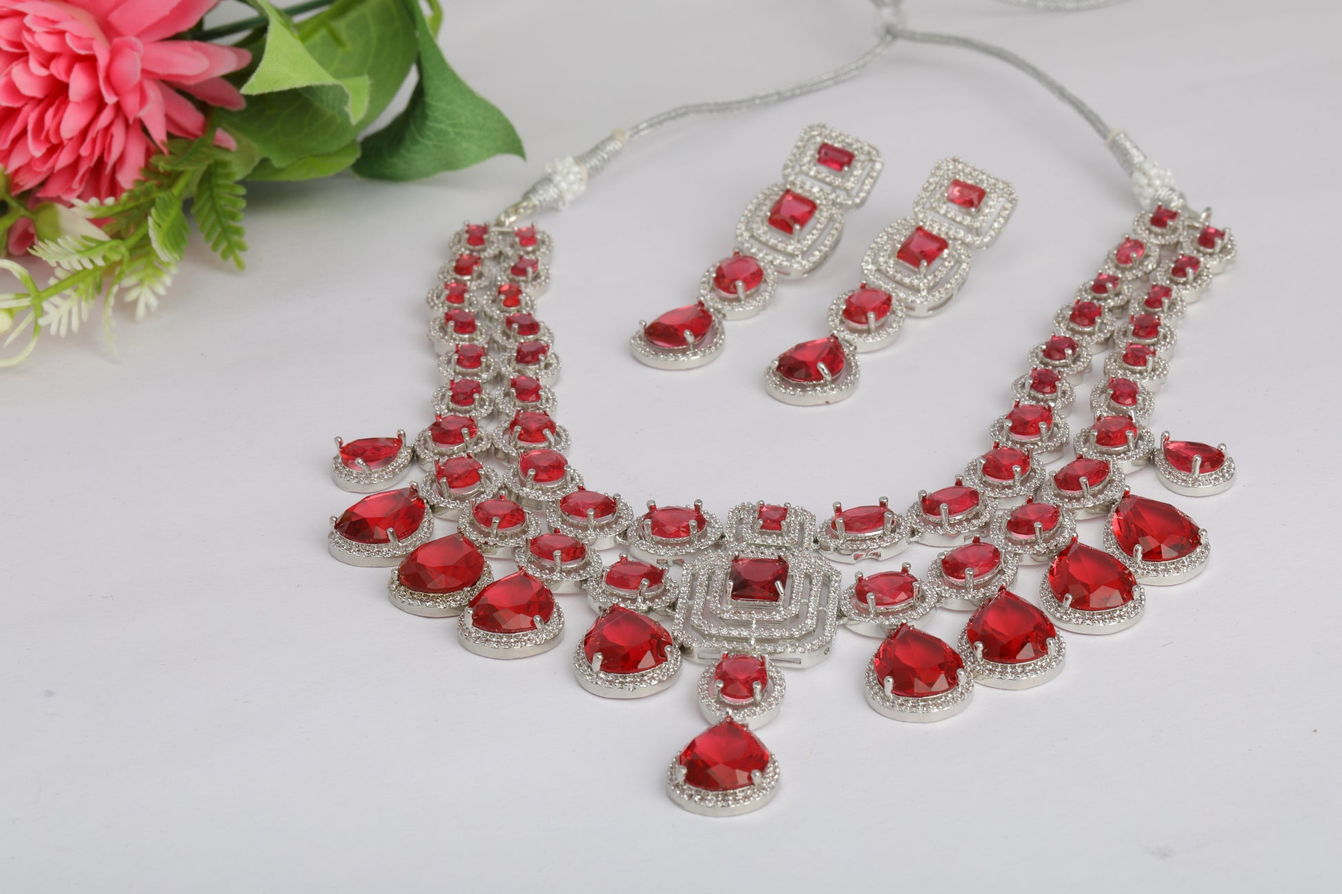 Meghna's Double Layered Designer Necklace set - Chaandi Rivaaz