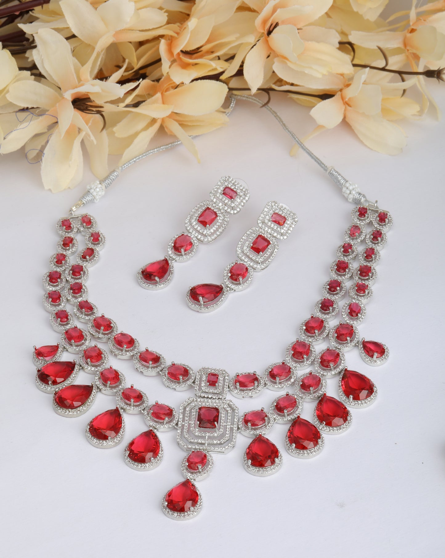 Meghna's Double Layered Designer Necklace set - Chaandi Rivaaz