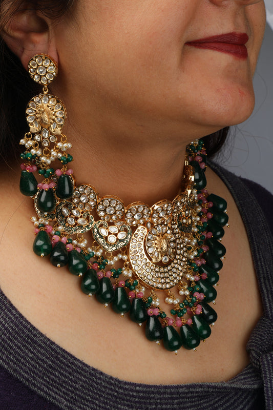 ChaandiRivaaz ‘s Signature Peacock Choker Set - Chaandi Rivaaz