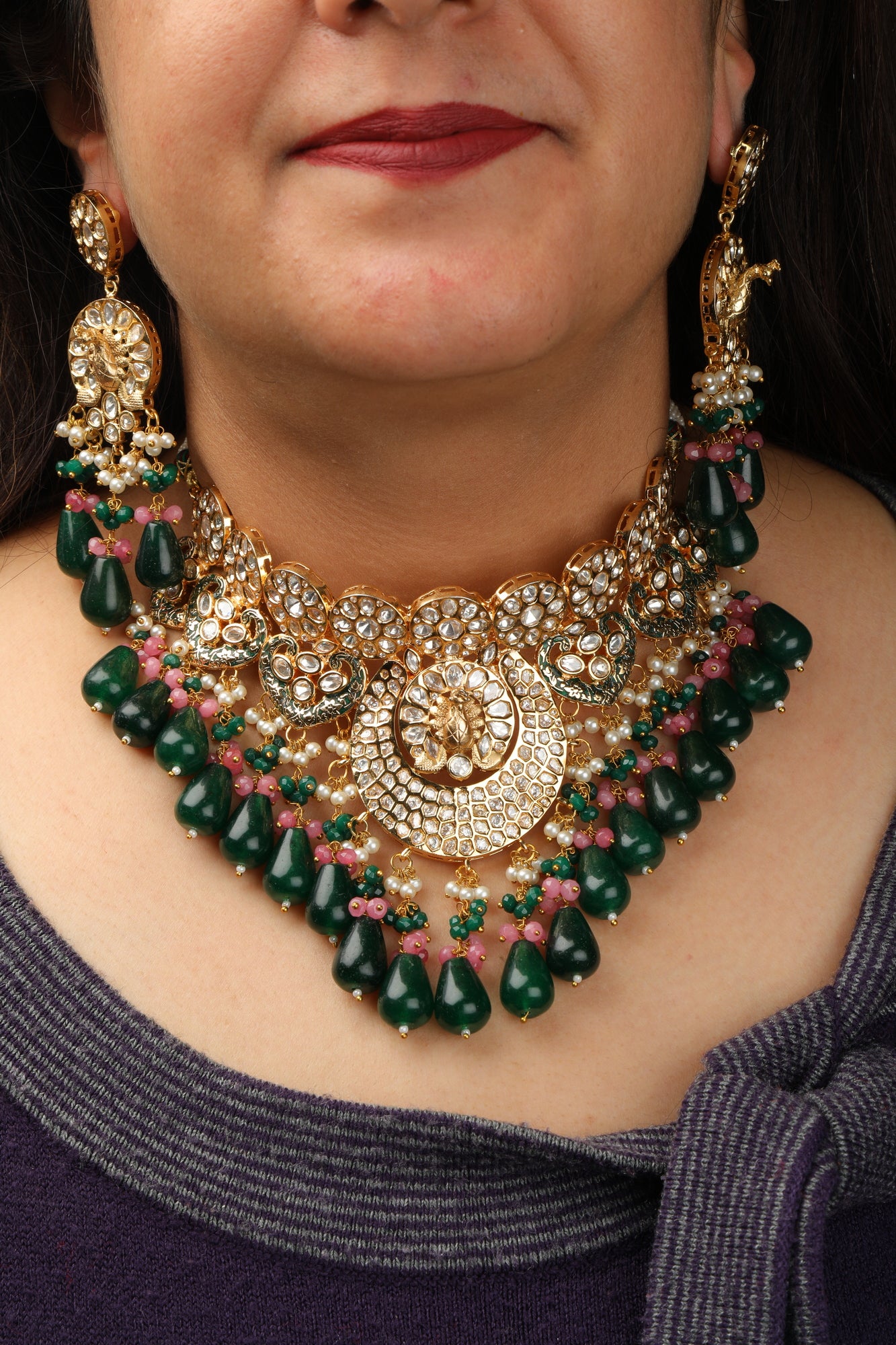 ChaandiRivaaz ‘s Signature Peacock Choker Set - Chaandi Rivaaz