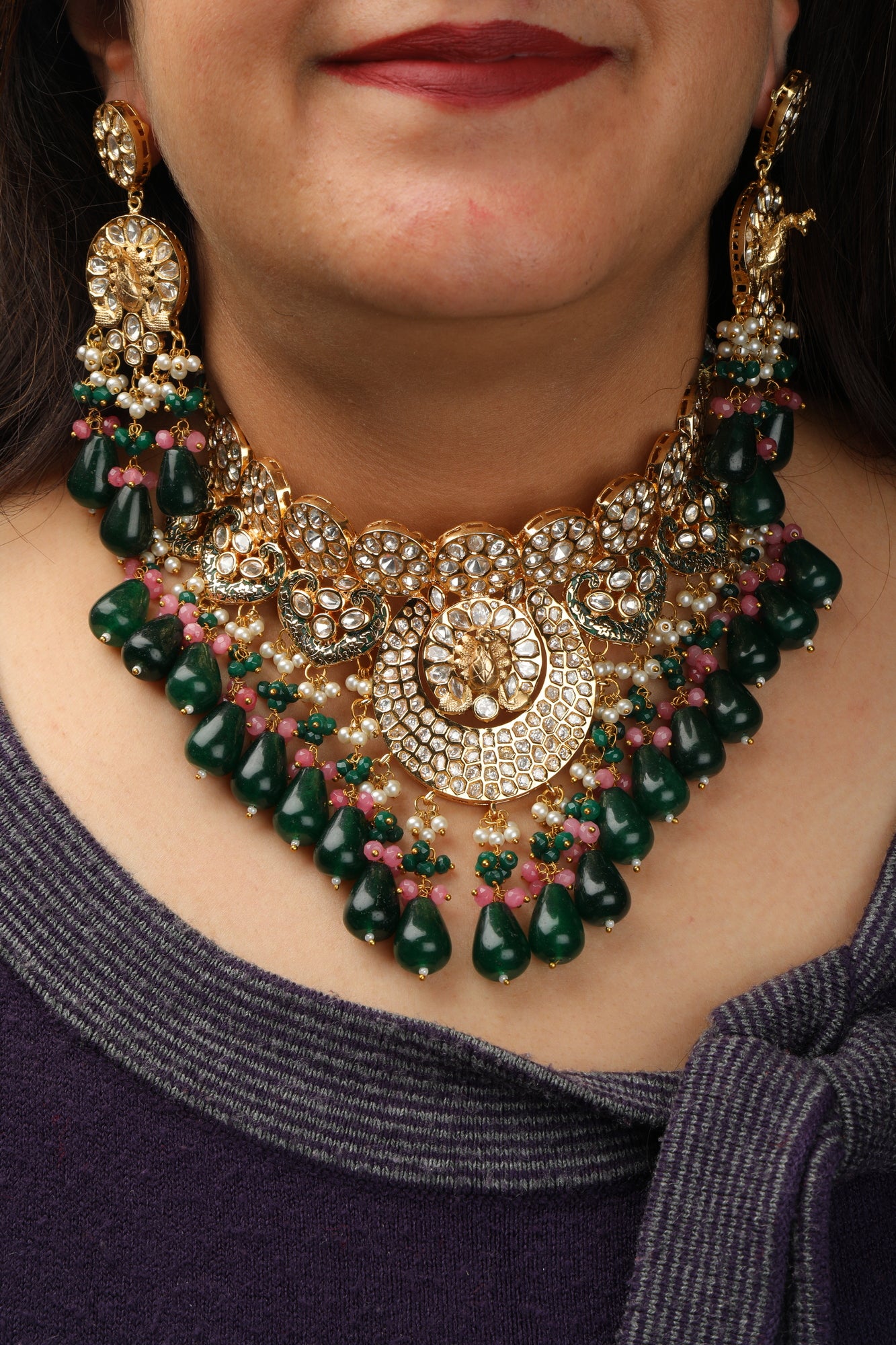 ChaandiRivaaz ‘s Signature Peacock Choker Set - Chaandi Rivaaz