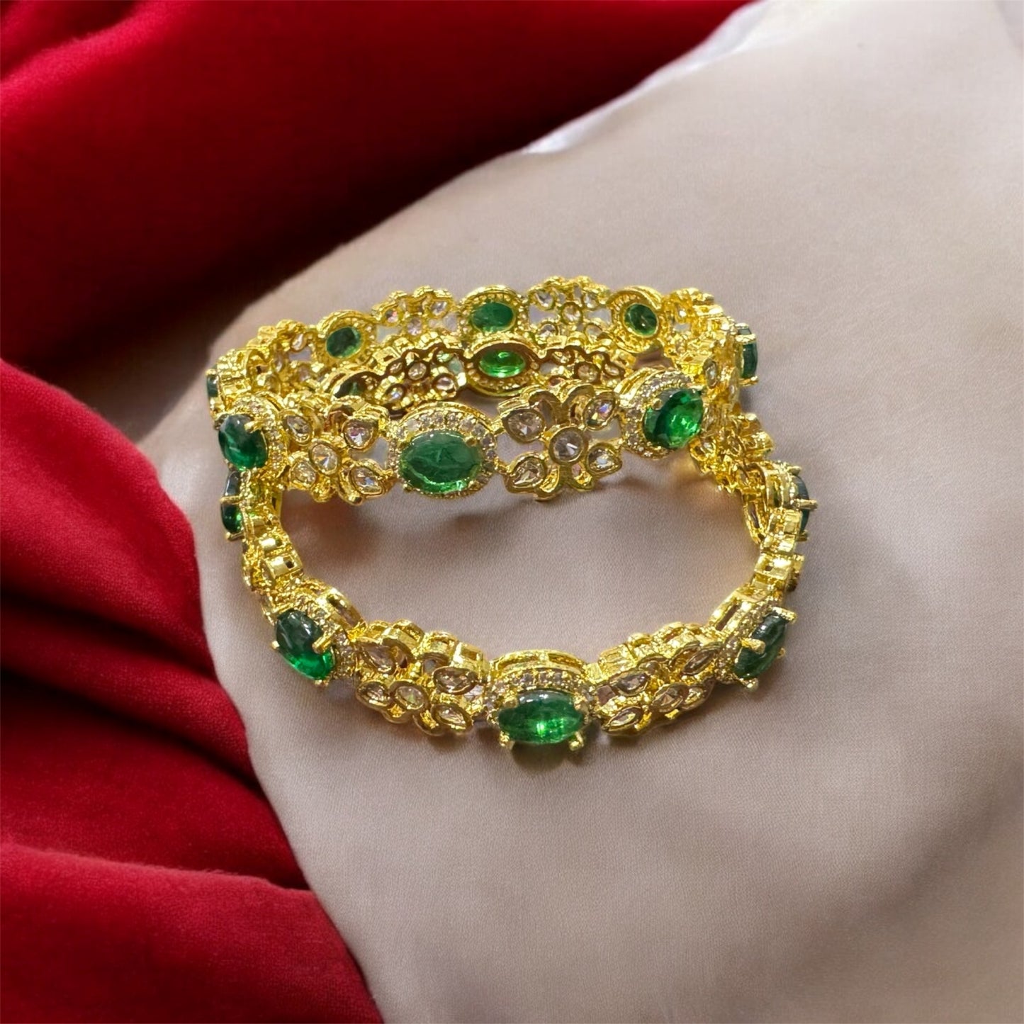 Beautiful Diamond Floral Designer Bangles