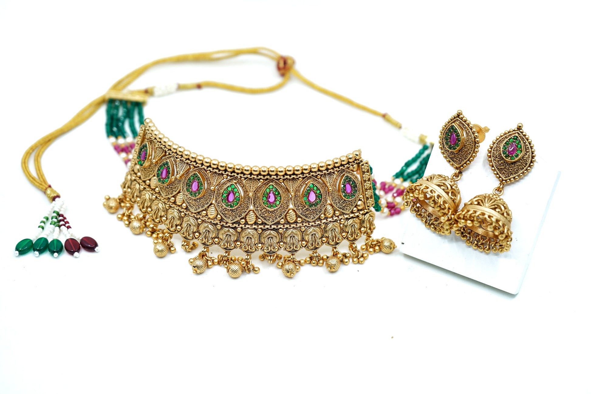 Oval Designer choker set - Chaandi Rivaaz