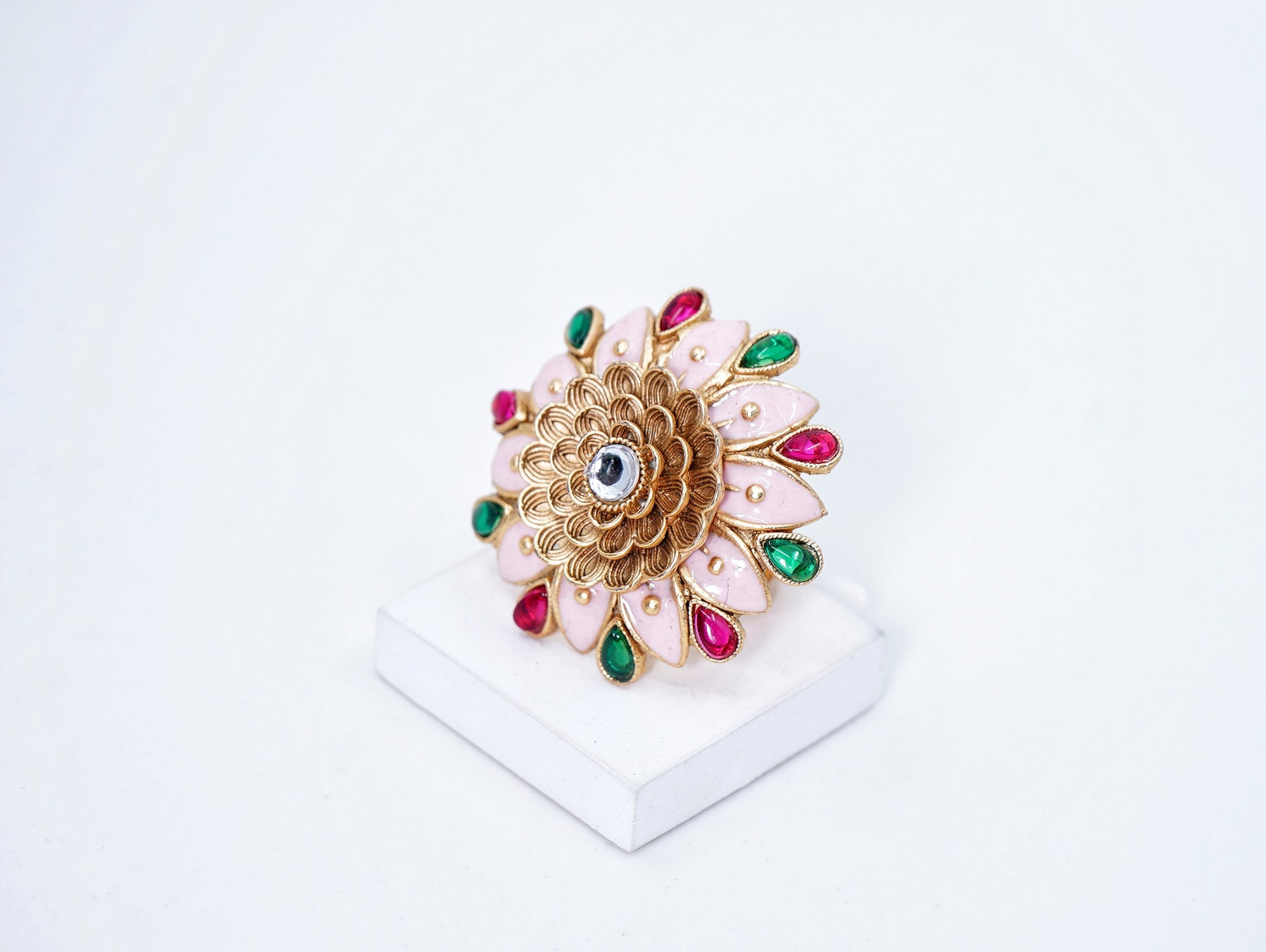 Myra Sunflower Designer Cocktail Rings - Chaandi Rivaaz