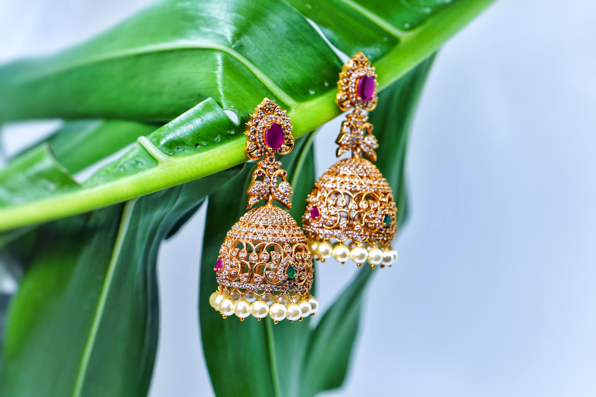 Ahana Cz Designer Jhumkas - Chaandi Rivaaz