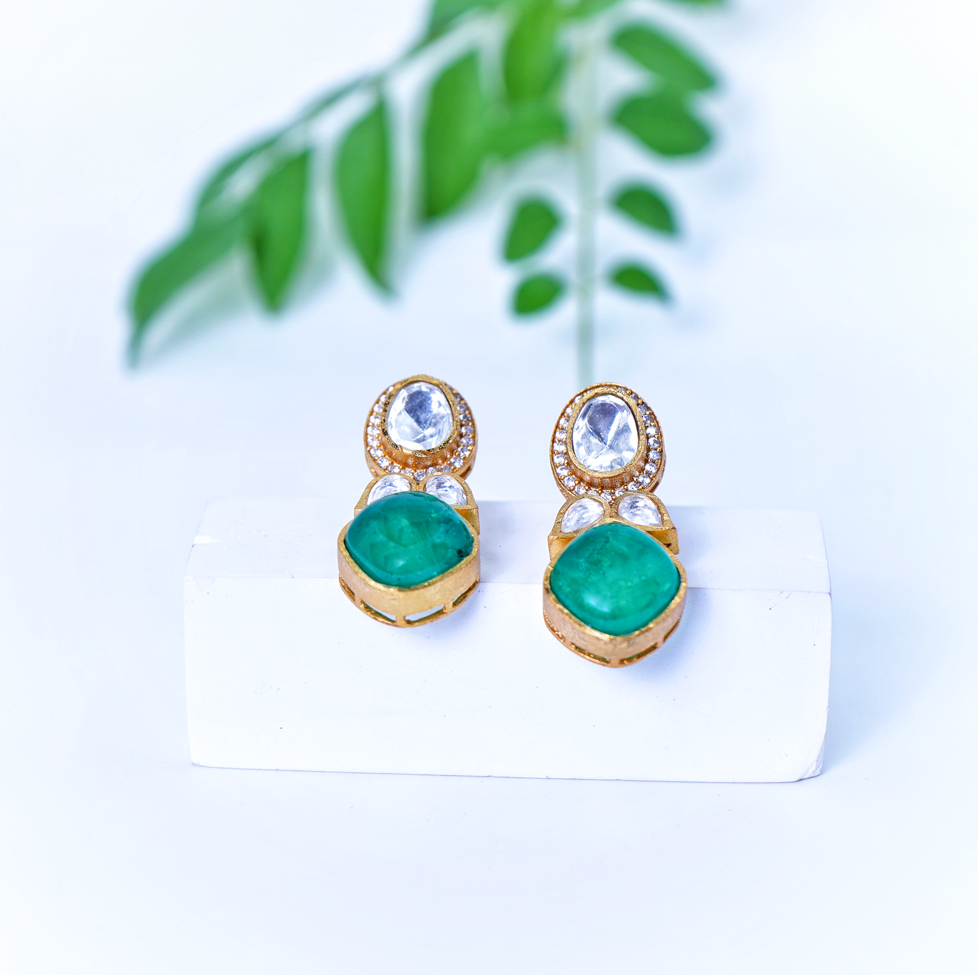 Sophia Designer Kundan Earrings - Chaandi Rivaaz