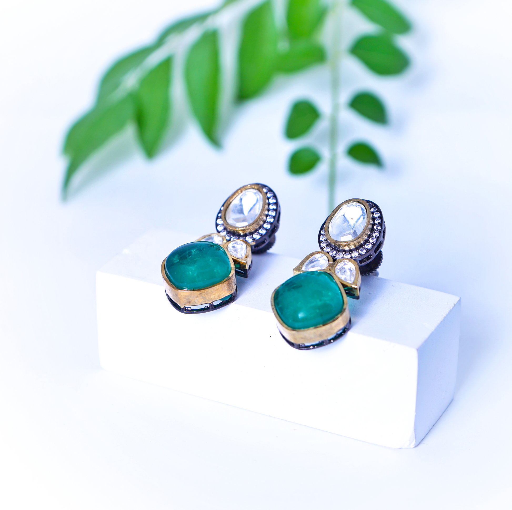 Sophia Designer Kundan Earrings - Chaandi Rivaaz