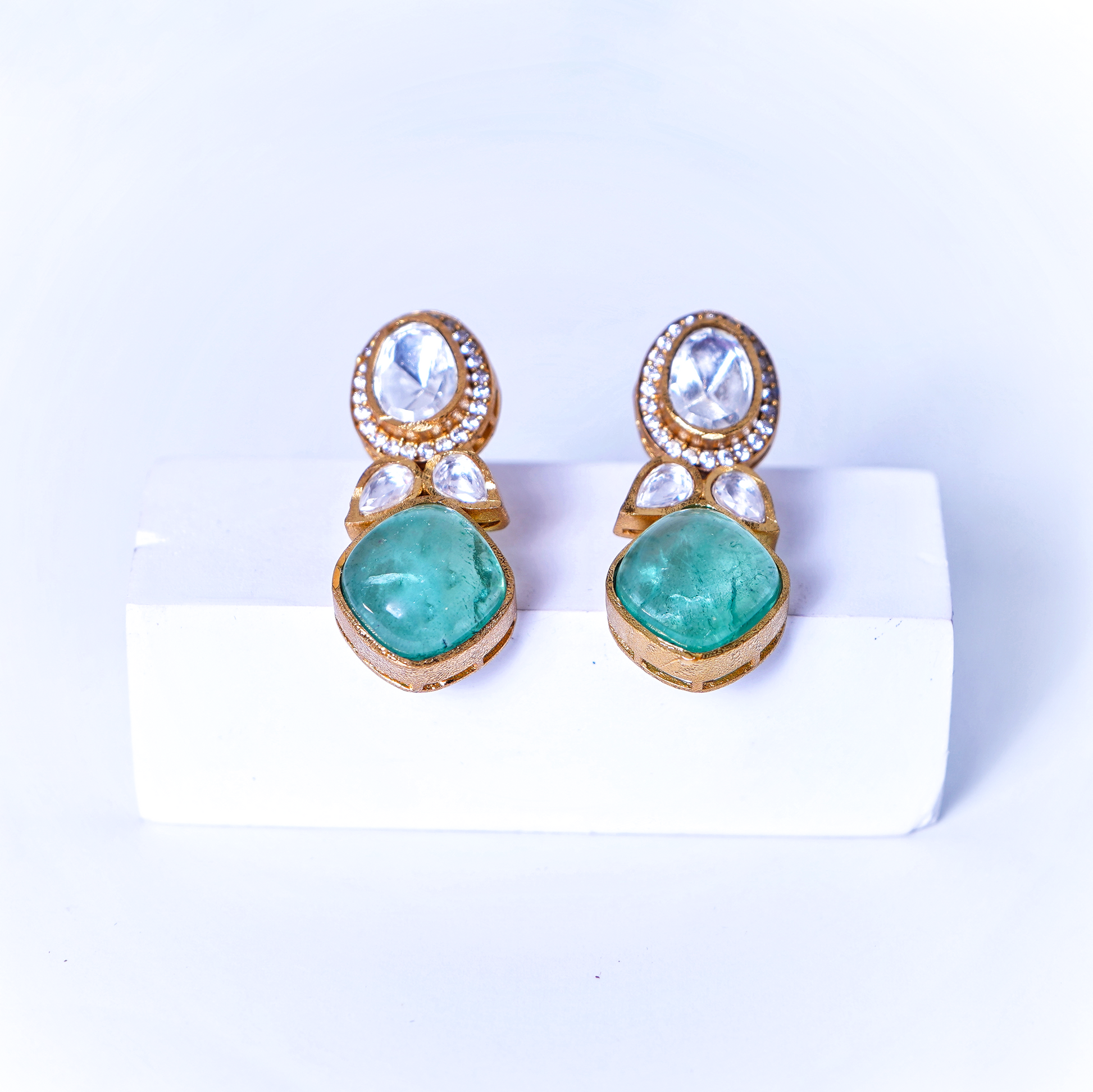 Sophia Designer Kundan Earrings - Chaandi Rivaaz