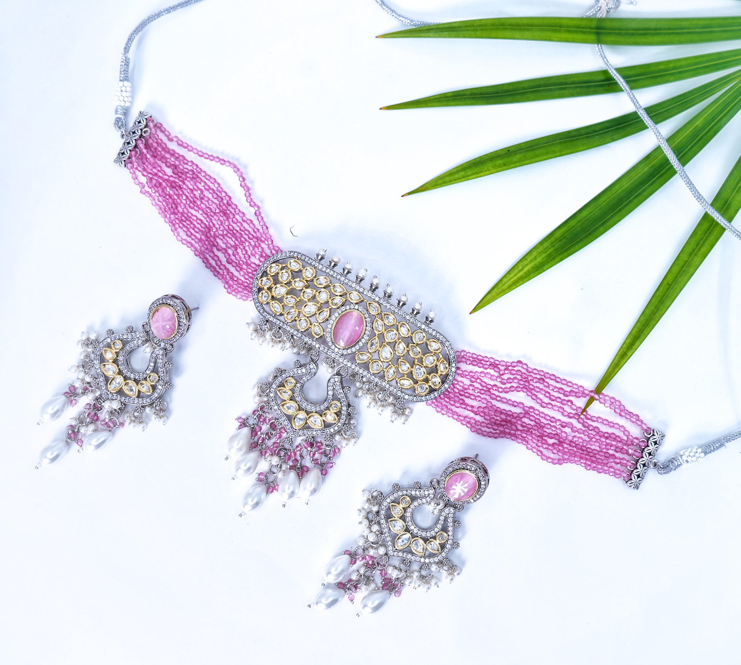 Olive Designer Choker set - Chaandi Rivaaz