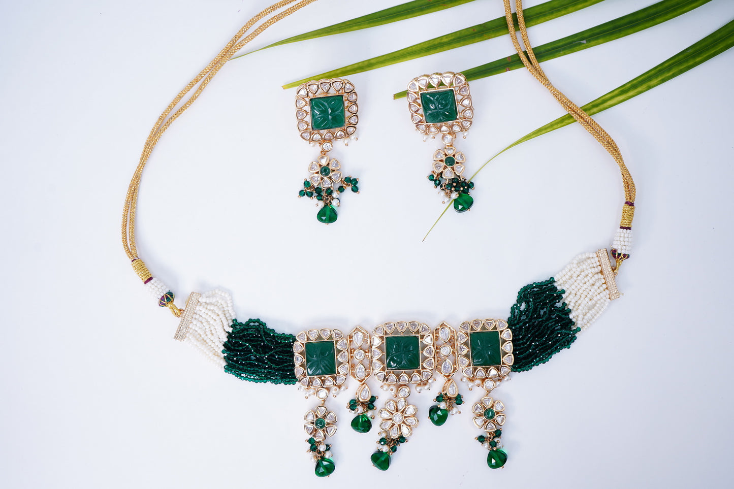 Alina Polki Designer Choker Set - Chaandi Rivaaz