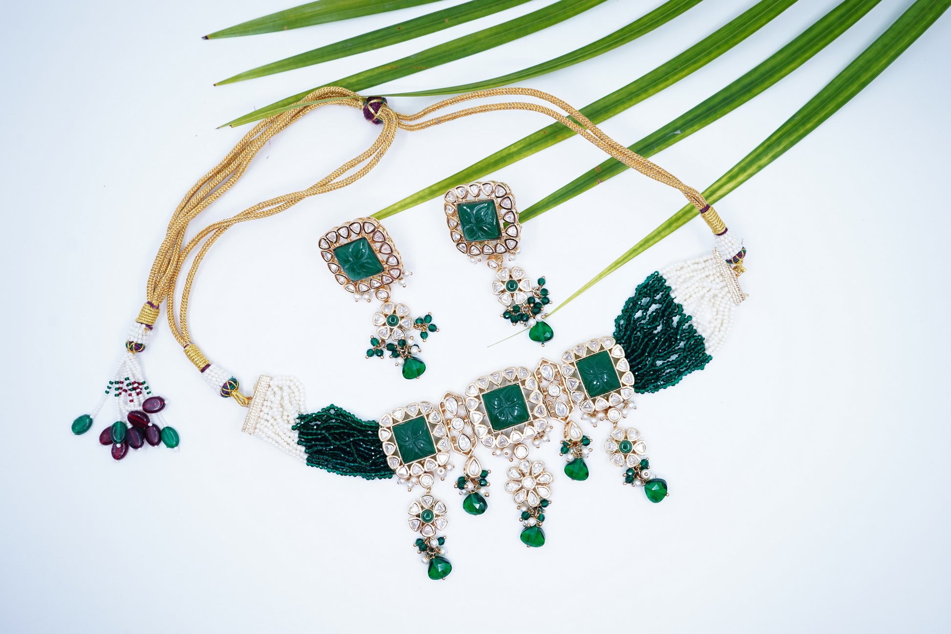 Alina Polki Designer Choker Set - Chaandi Rivaaz