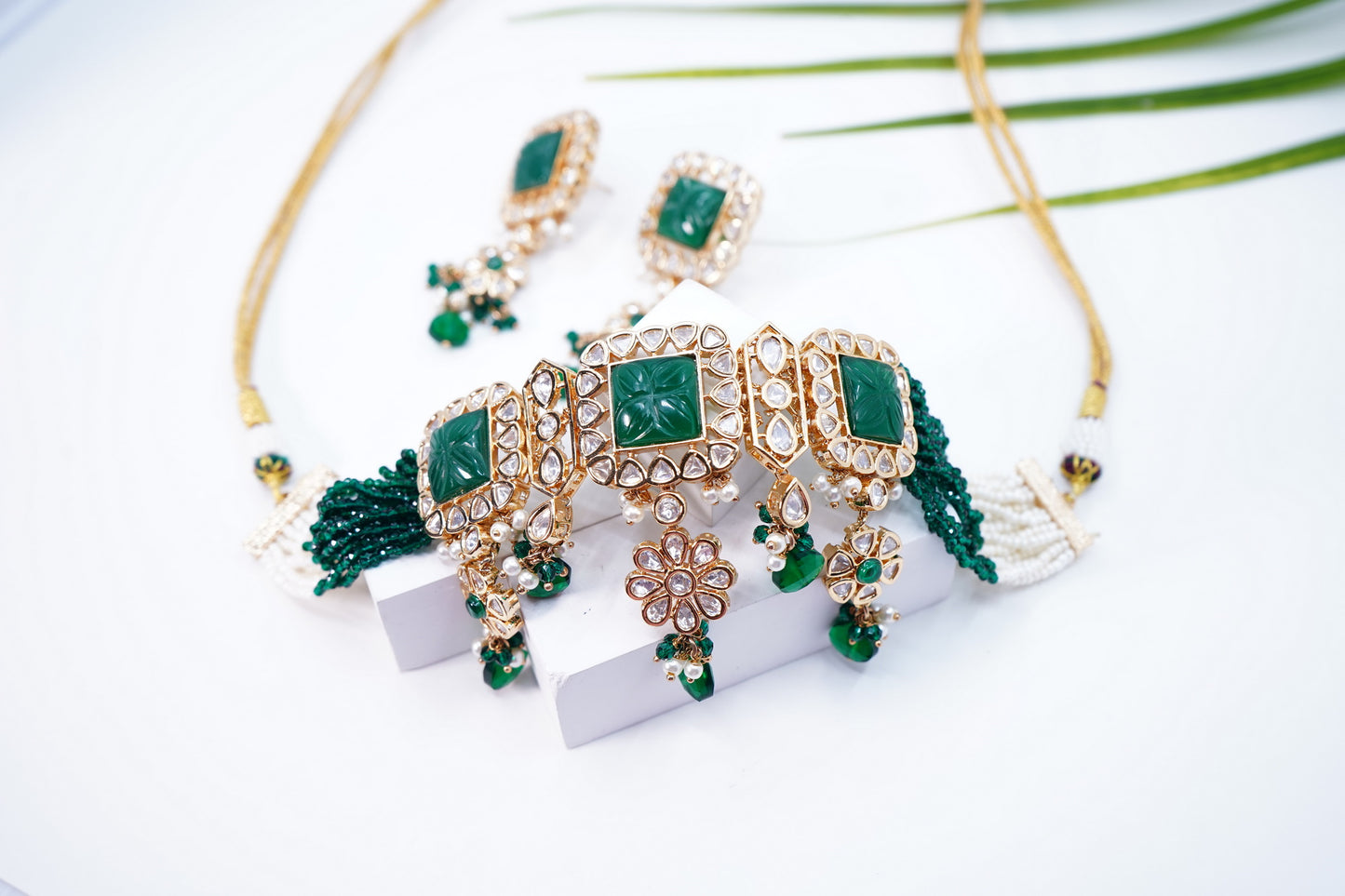 Alina Polki Designer Choker Set - Chaandi Rivaaz
