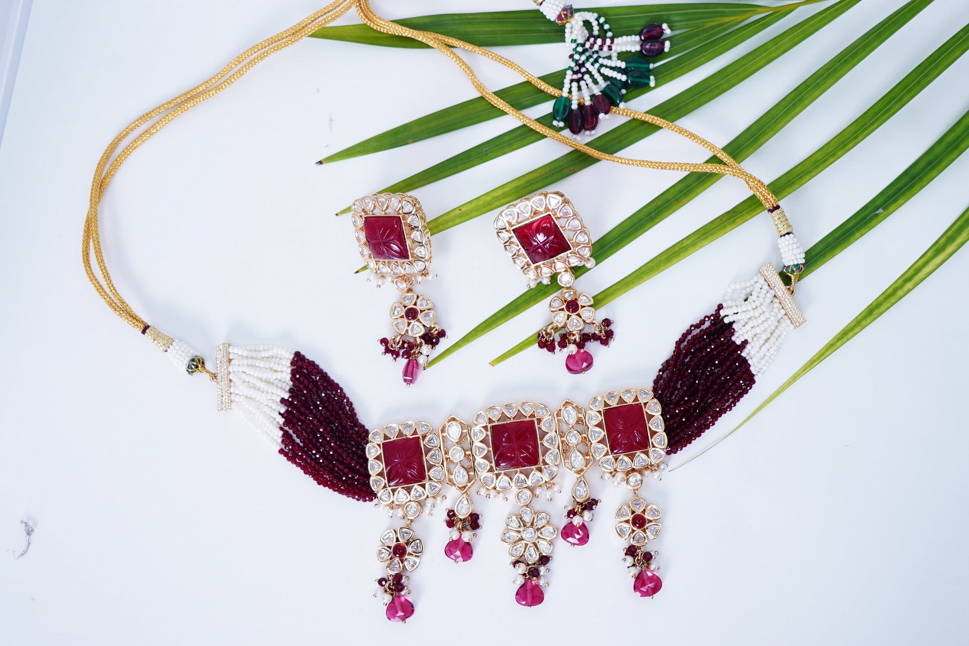Alina Polki Designer Choker Set - Chaandi Rivaaz
