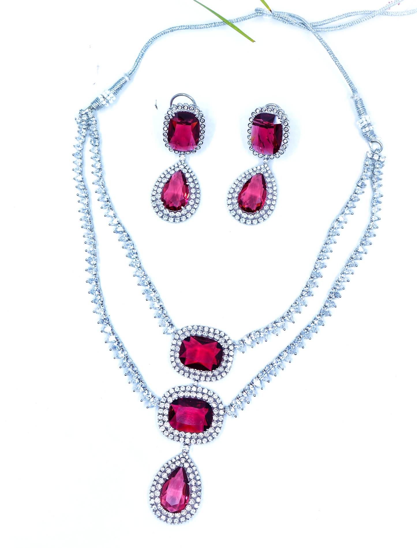 Elena's Diamond Necklace set - Chaandi Rivaaz
