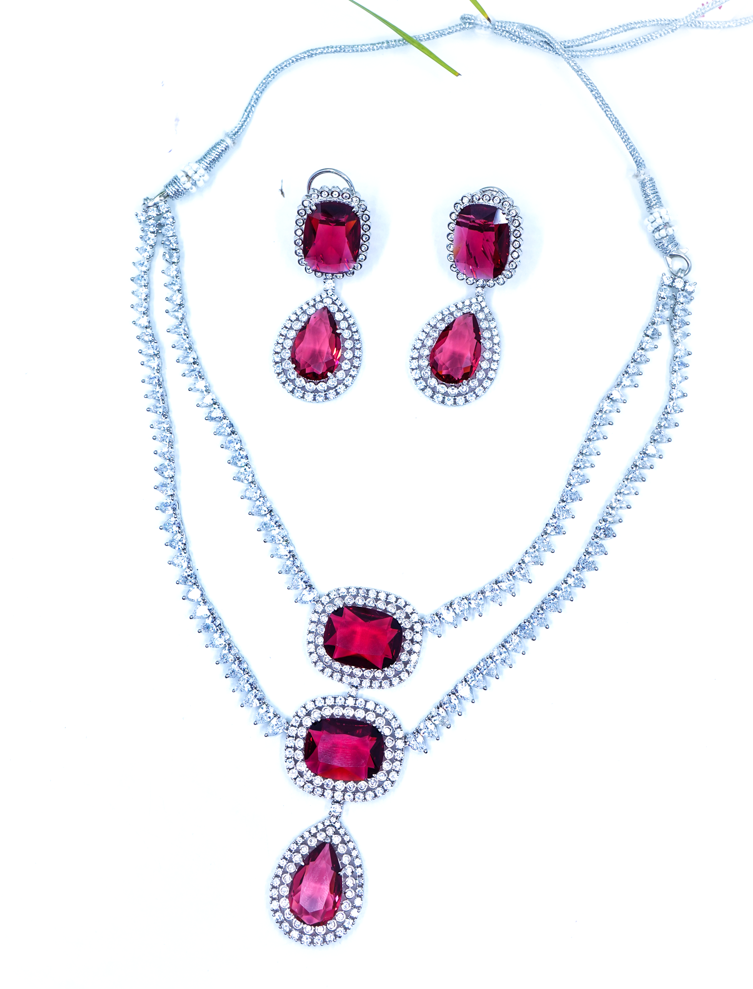 Elena's Diamond Necklace set - Chaandi Rivaaz