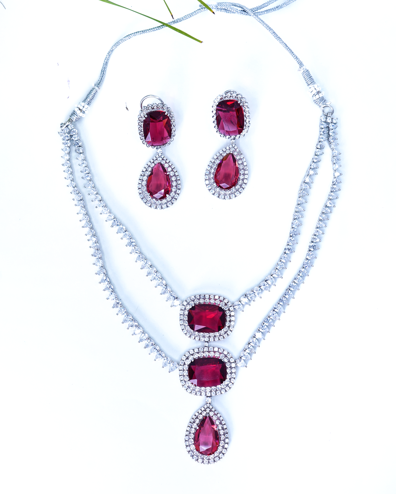 Elena's Diamond Necklace set - Chaandi Rivaaz