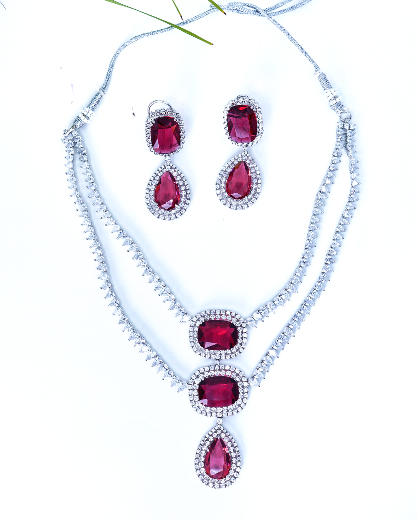 Elena's Diamond Necklace set - Chaandi Rivaaz