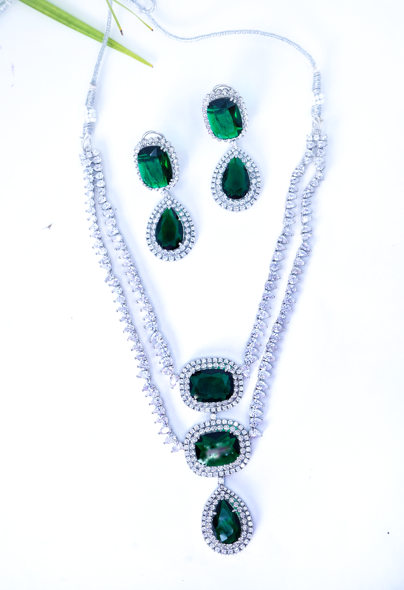 Elena's Diamond Necklace set - Chaandi Rivaaz
