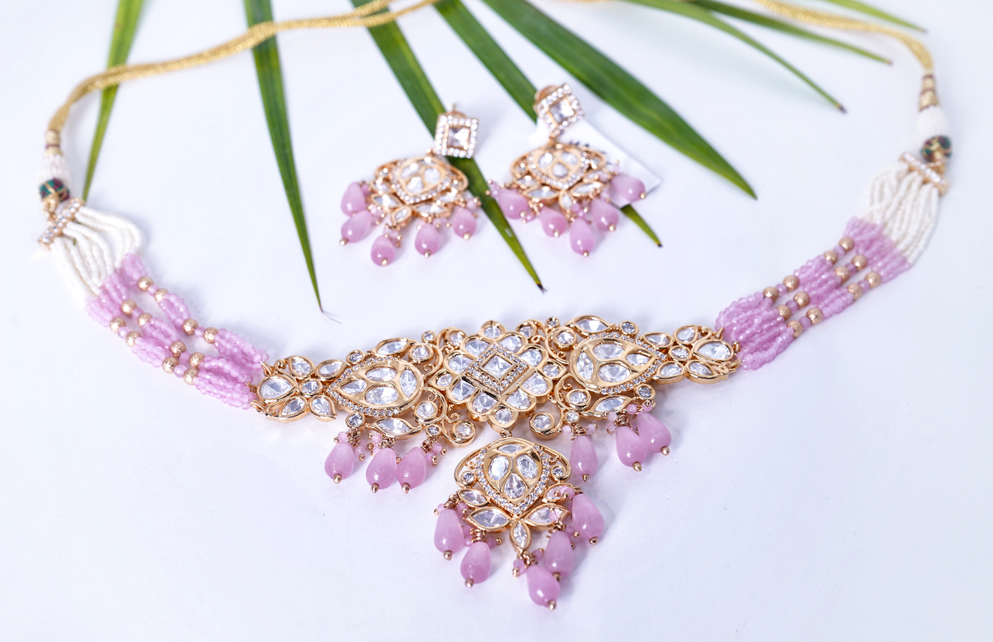 Zelie Designer Polki Choker set - Chaandi Rivaaz