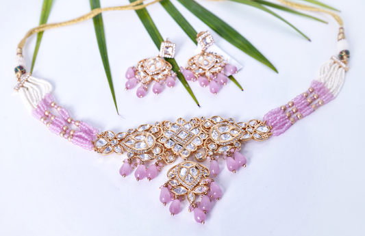 Zelie Designer Polki Choker set - Chaandi Rivaaz
