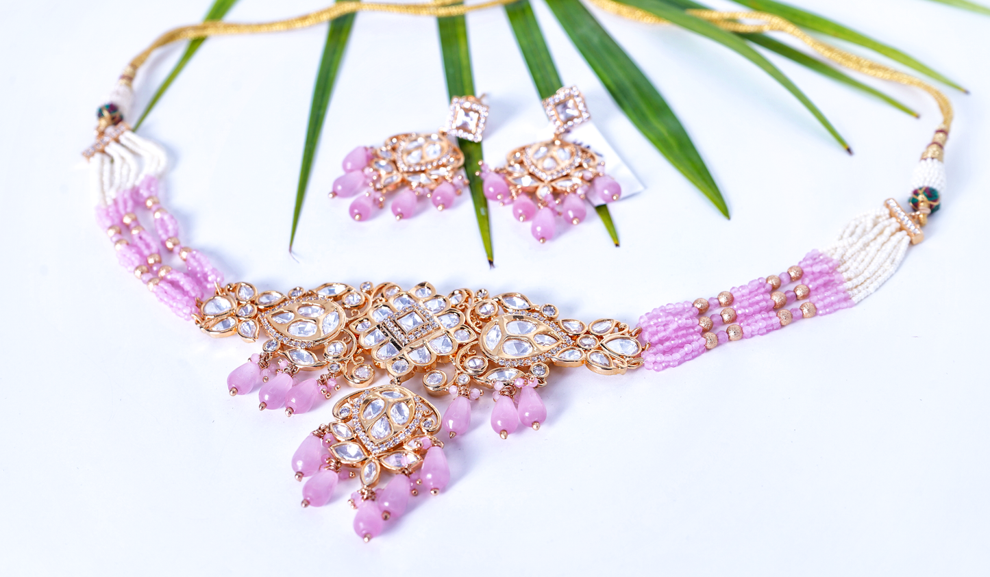 Zelie Designer Polki Choker set - Chaandi Rivaaz