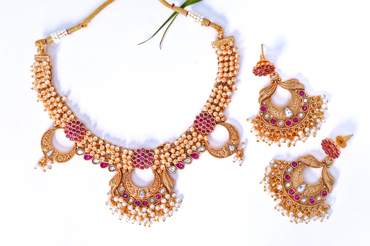 Chand pearl Designer Necklace set - Chaandi Rivaaz