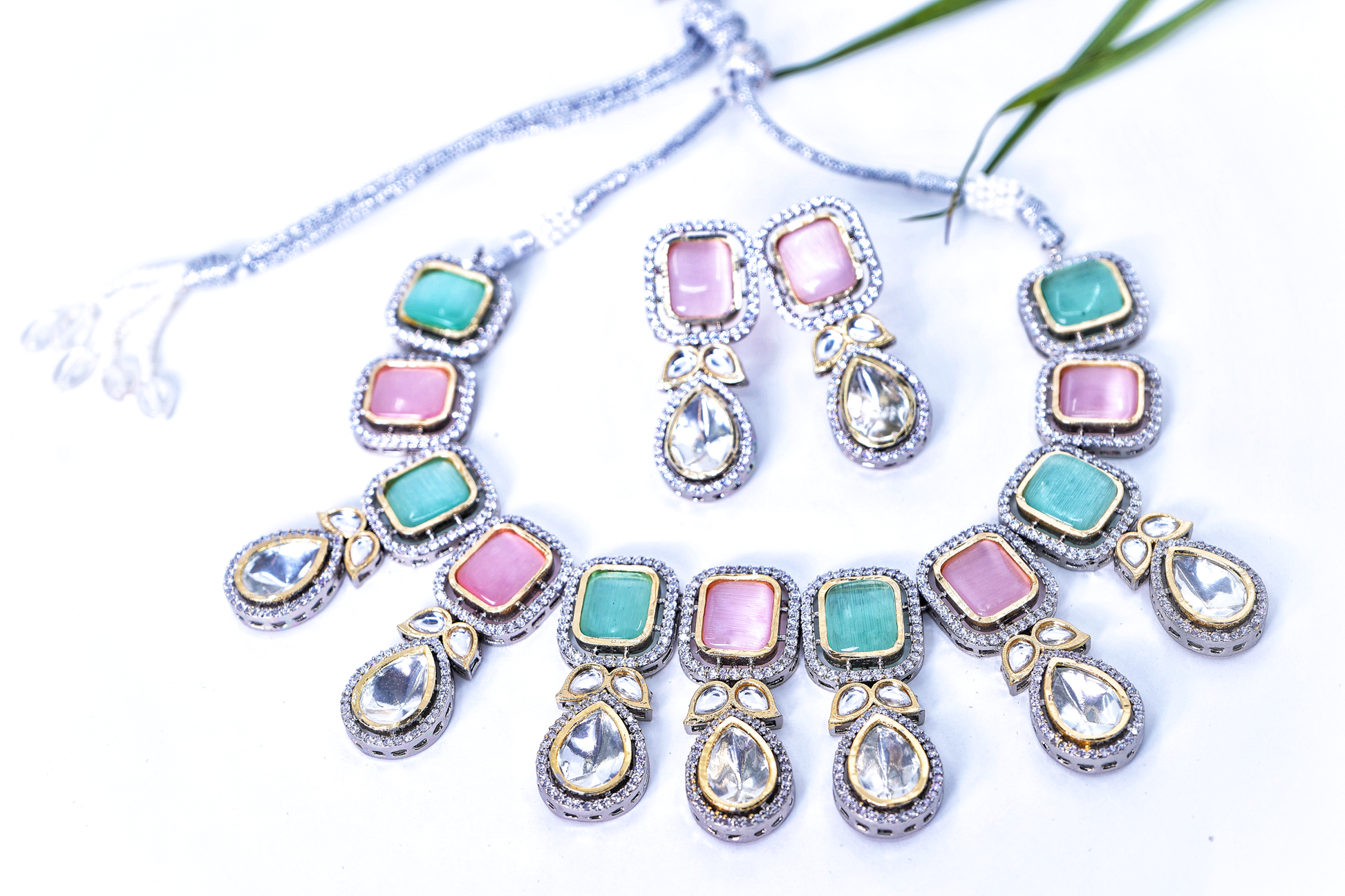 Beautiful Polki Designer set - Chaandi Rivaaz