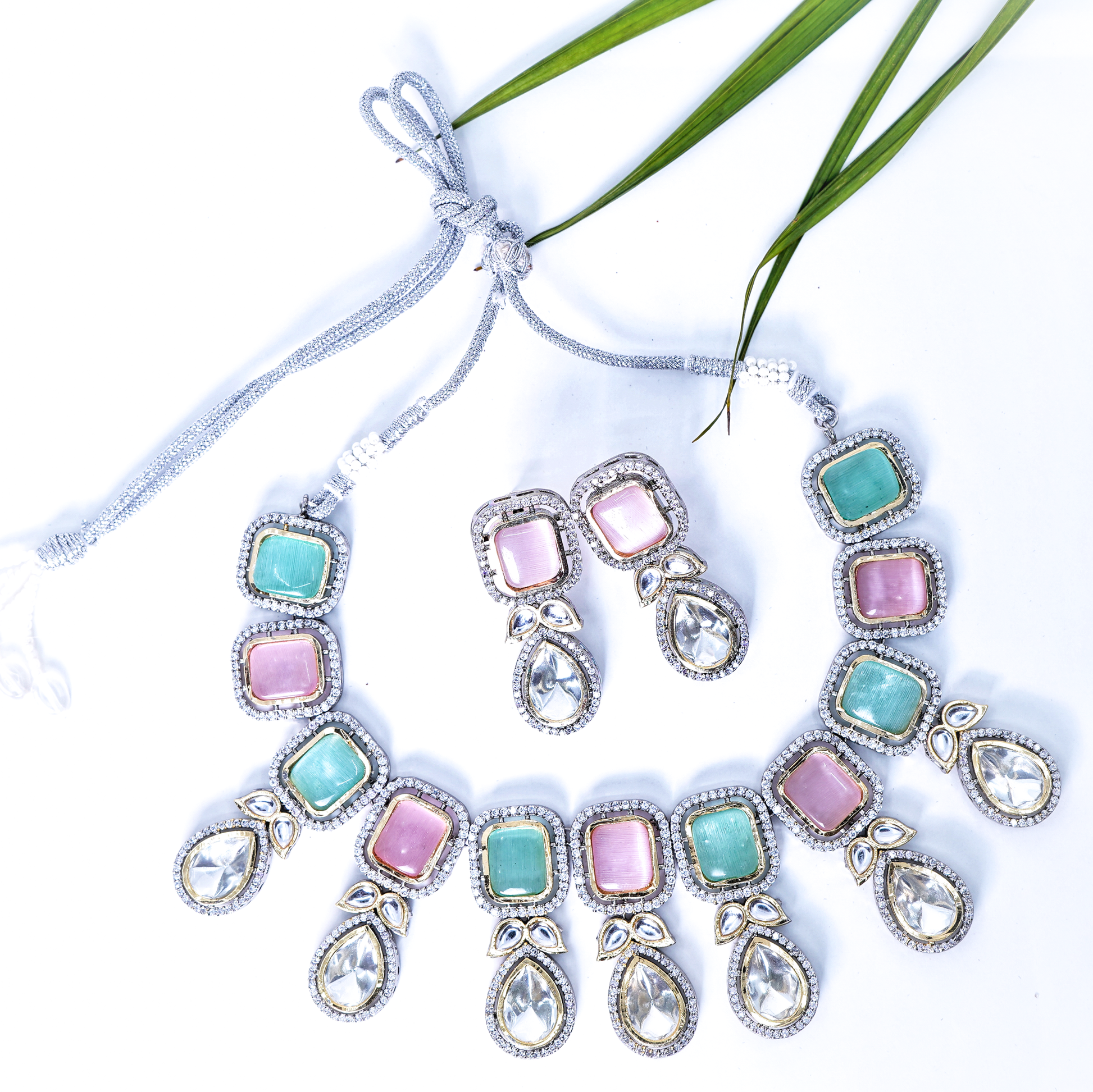 Beautiful Polki Designer set - Chaandi Rivaaz