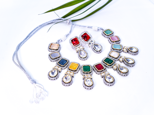 Beautiful Polki Designer set - Chaandi Rivaaz