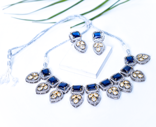 Beautiful Leaf Kundan Designer Set - Chaandi Rivaaz