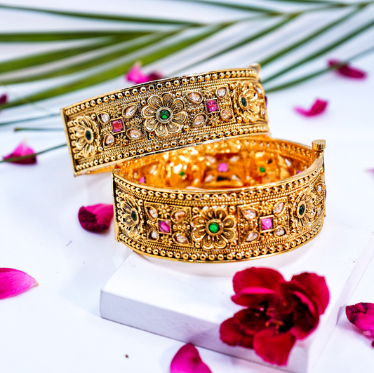 Designer Antique Bangles - Chaandi Rivaaz