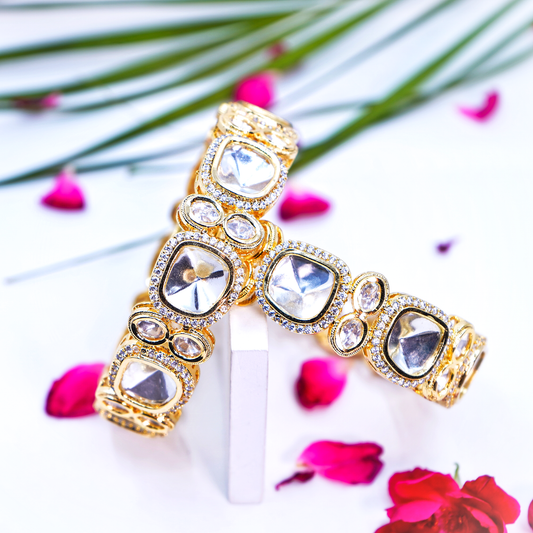 Beautiful Polki Bangles - Chaandi Rivaaz